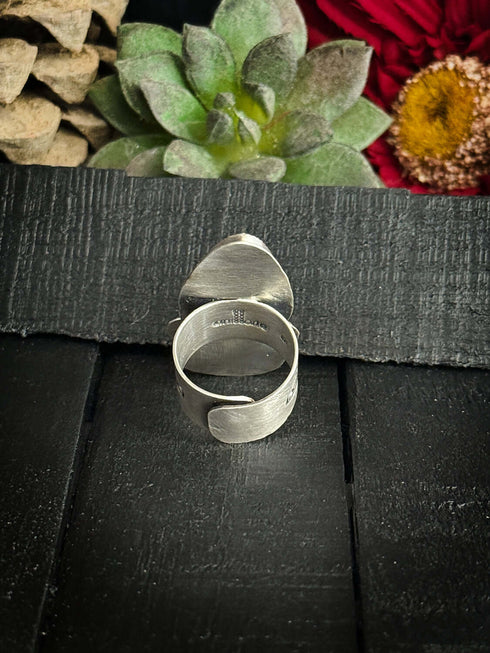 Anillo Duo White Buffalo y Turquesa